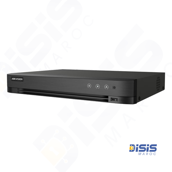 Hikvision iDS‑7204HQHI‑M1/XT – DVR AcuSense 4 canaux 1U, AI et compression H.265 Pro+