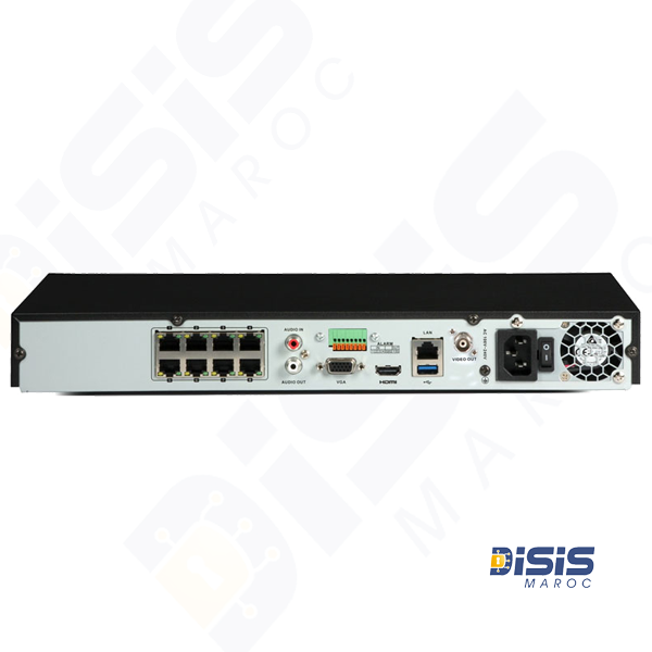 NVR 8CH 2HDD POE AcuSense DS-7608NXI-I2-8P-S