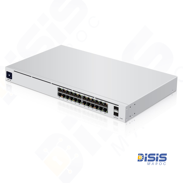 Ubiquiti UniFi USW-Pro-24-PoE – Switch 24 ports Gigabit, PoE+, 2 SFP+, gestion UniFi