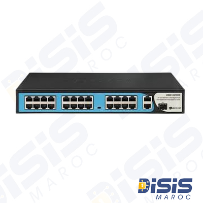 Switch PoE + 24 ports 100M avec 2 ports Gigabit RJ45 et SFP