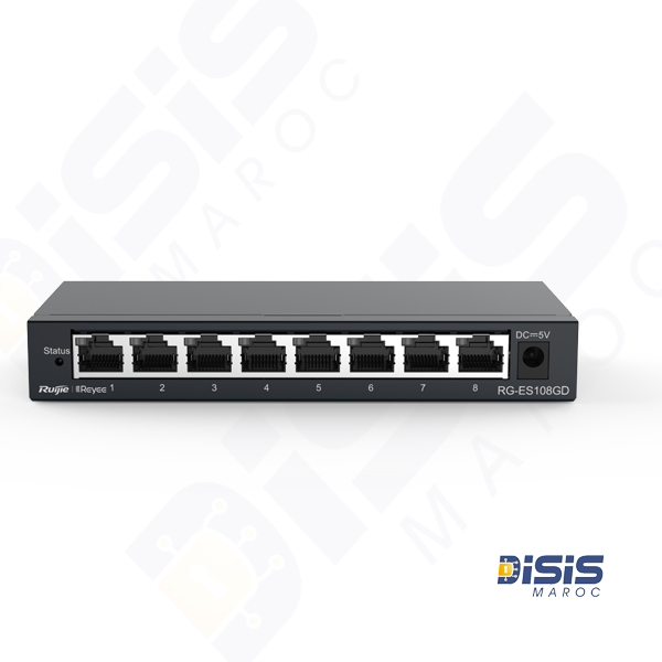 Commutateur non géré à 5 ports 10\/100\/1000 Mbps RG-ES108GD