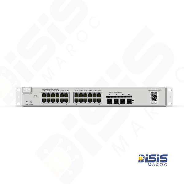 Switch PoE RG-NBS3200-24GT4XS-P, de niveau 2 compatible Cloud avec 24 ports Gigabit, 4 ports uplinks SFP+ 10G