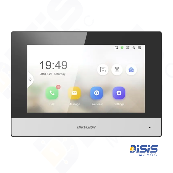 Moniteur intérieur d'interphone vidéo avec écran tactile 7 pouces