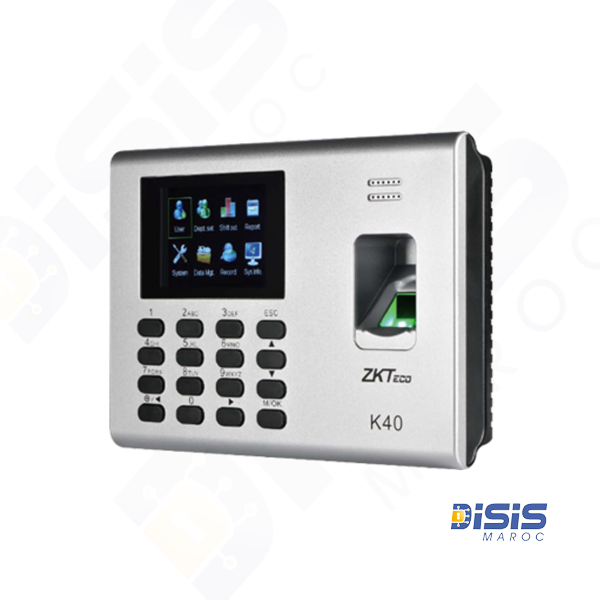 Pointeuse K40 avec Contrôle d’Accès – Code, Carte RFID et Gestion des Présences