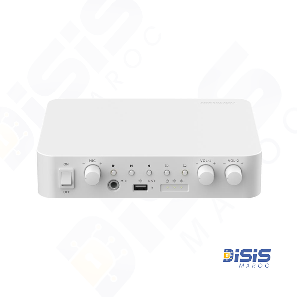 Amplificateur réseau Hikvision DS‑QAE1A80G1‑VB 80 W 2 zones USB/Bluetooth