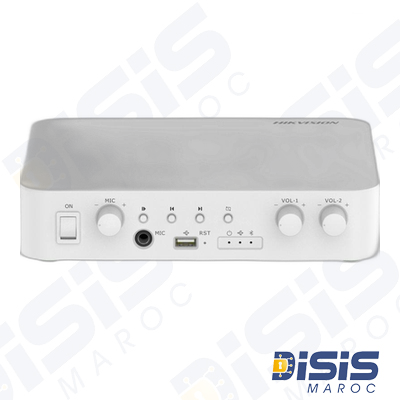 Amplificateur réseau Hikvision DS‑QAE1A80G1‑VB-B 80 W 2 zones USB/Bluetooth