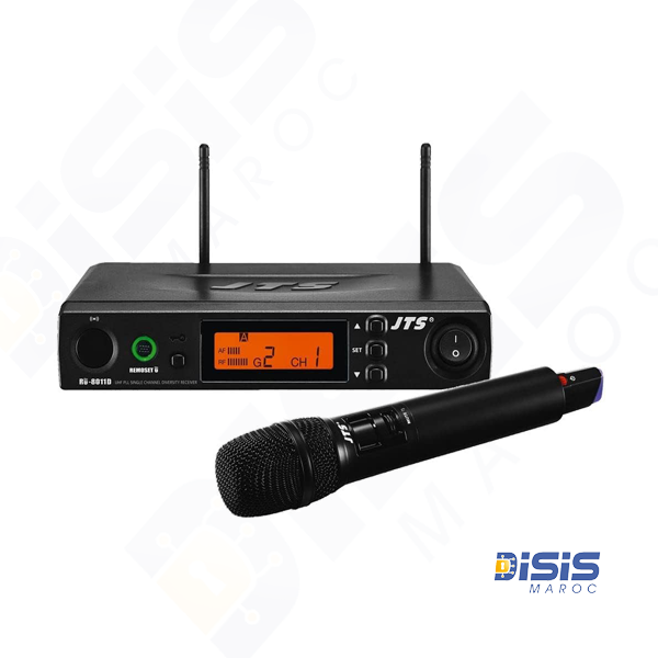 Microphone UHF JTS RU‑8011DT avec émetteur main RU‑850THT – système sans-fil PLL diversifié